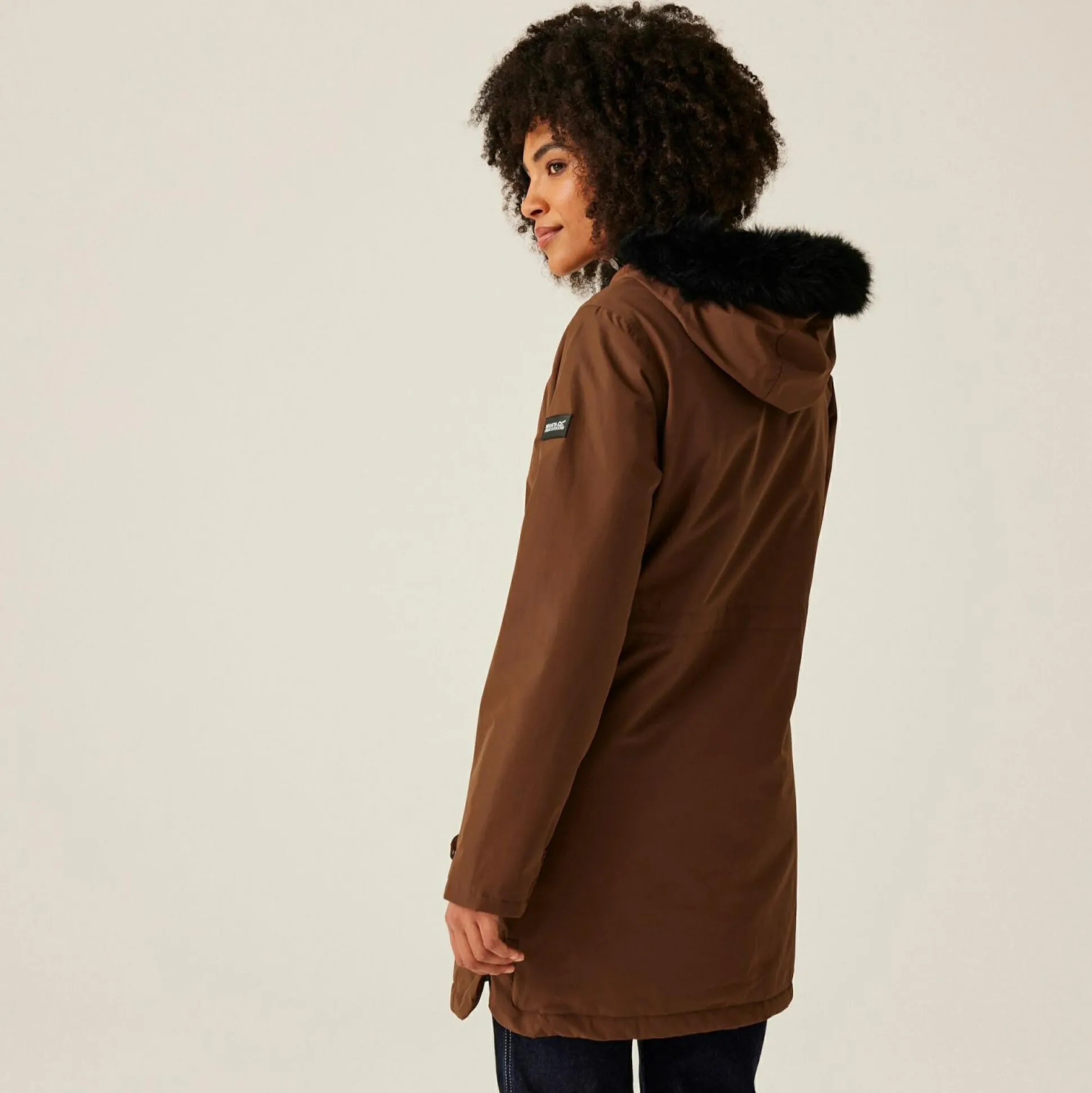 Women's Sabinka II Fur Trim Parka Jacket | Dark Brown