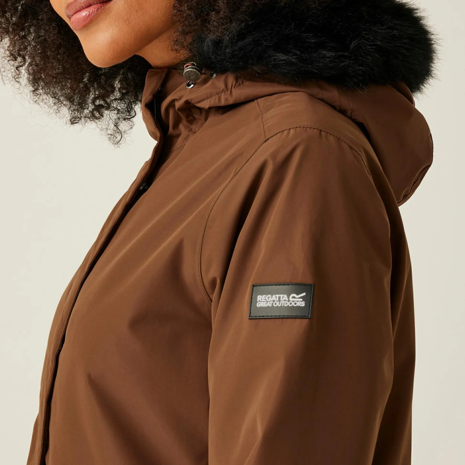 Women's Sabinka II Fur Trim Parka Jacket | Dark Brown