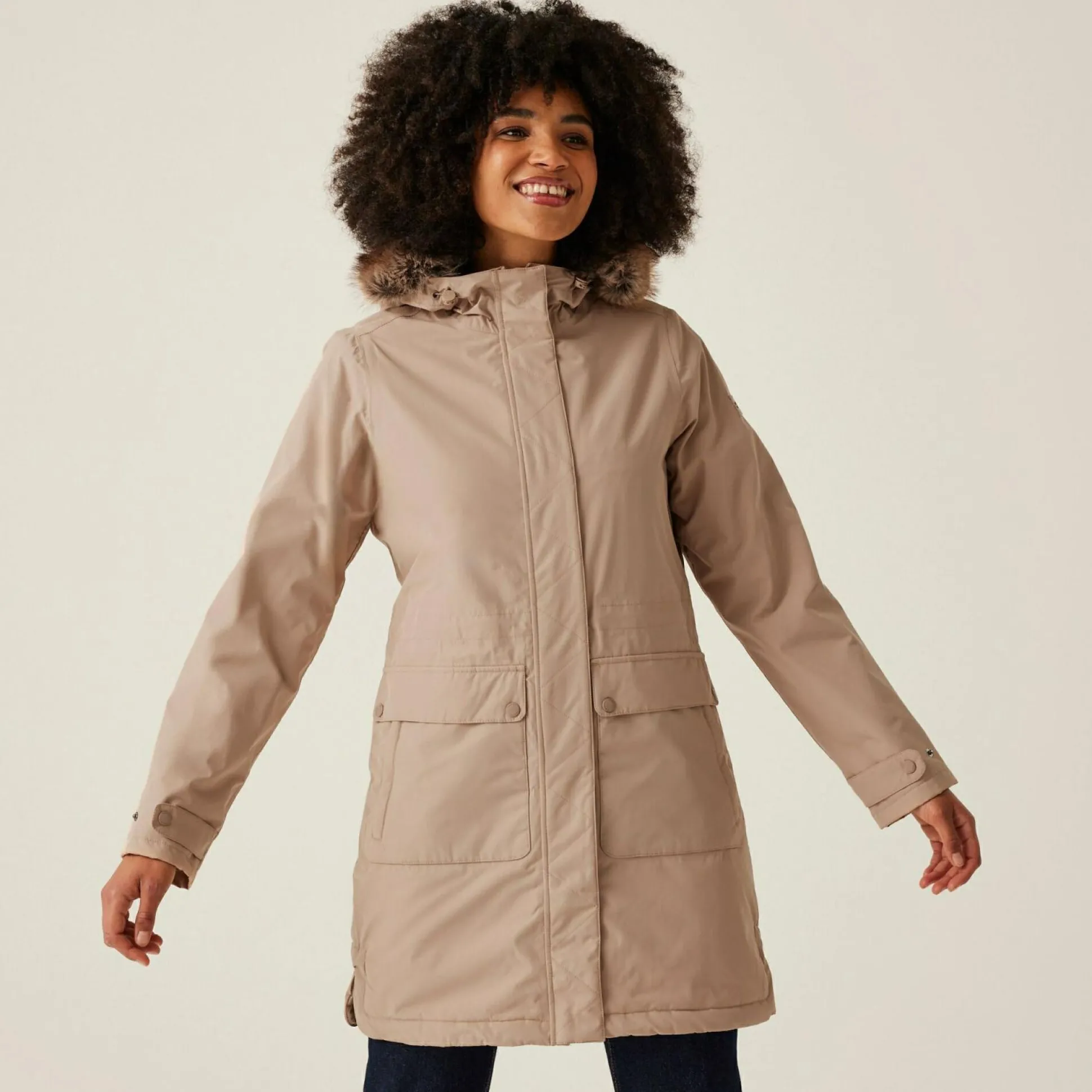 Women's Sabinka II Fur Trim Parka Jacket | Warm Taupe