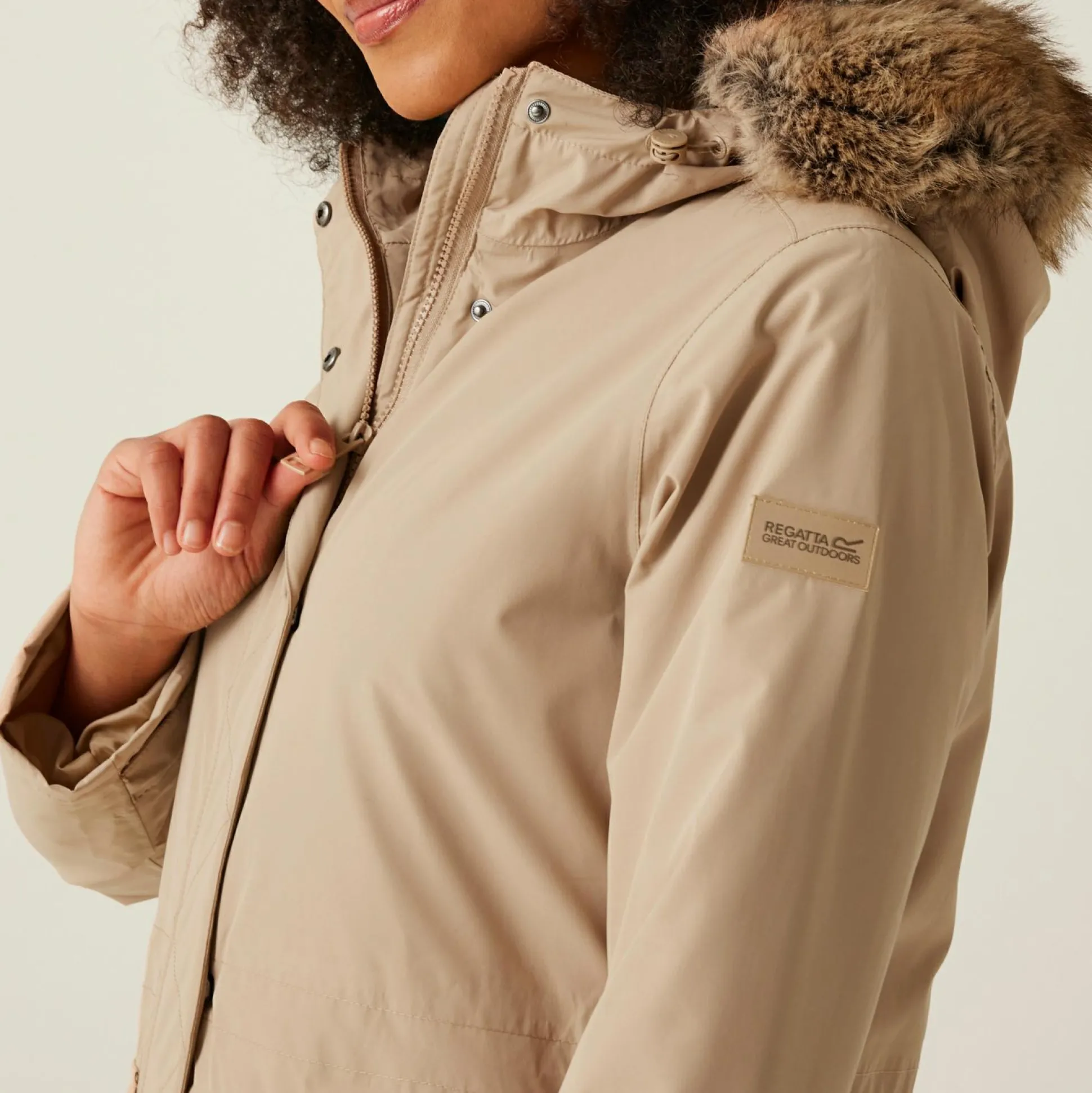 Women's Sabinka II Fur Trim Parka Jacket | Warm Taupe