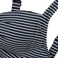 Women's Sakari Tummy Control Costume | Navy White Seeksucker Stripe