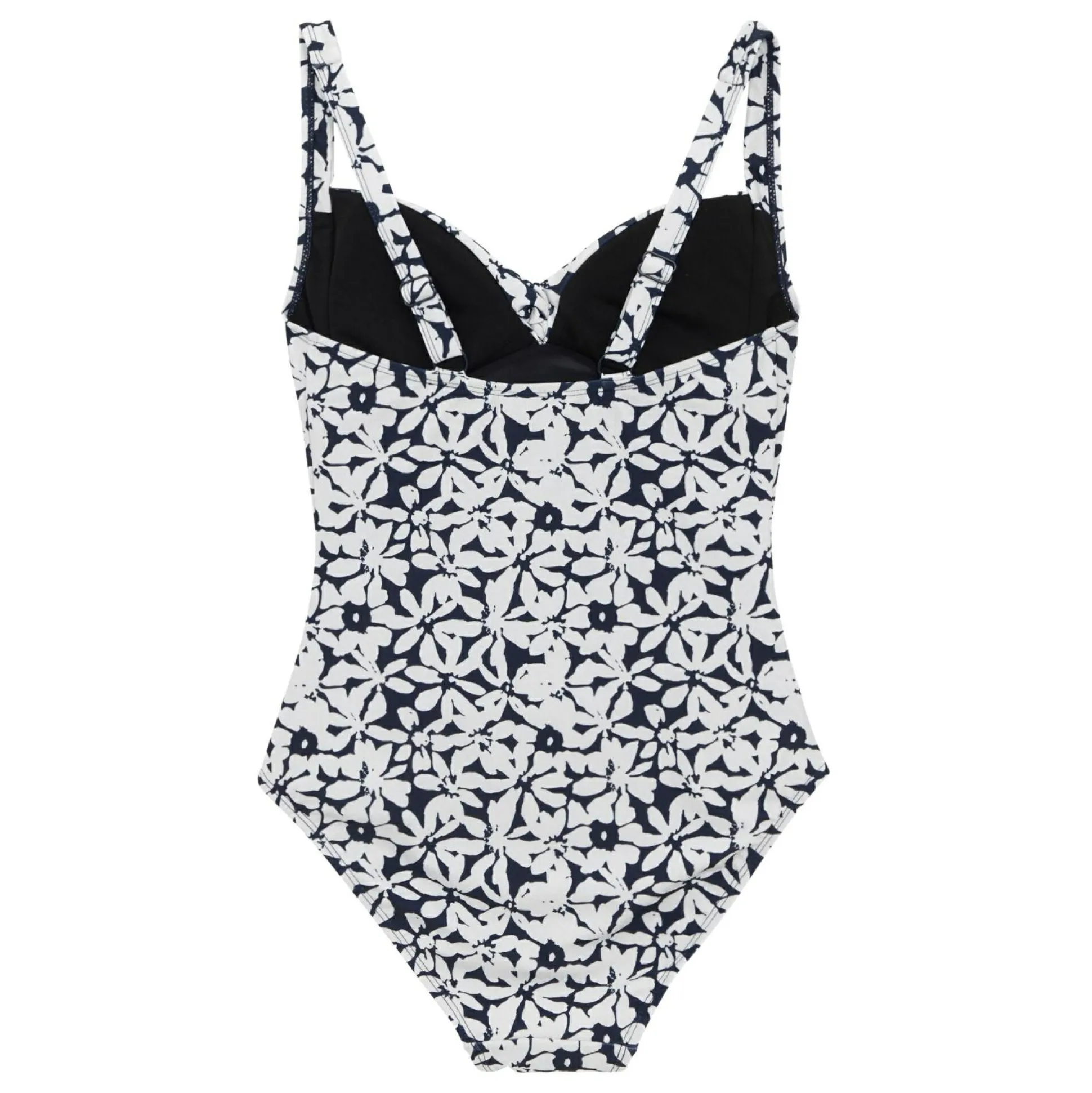 Women's Sakari Tummy Control Costume | Navy White Large Floral