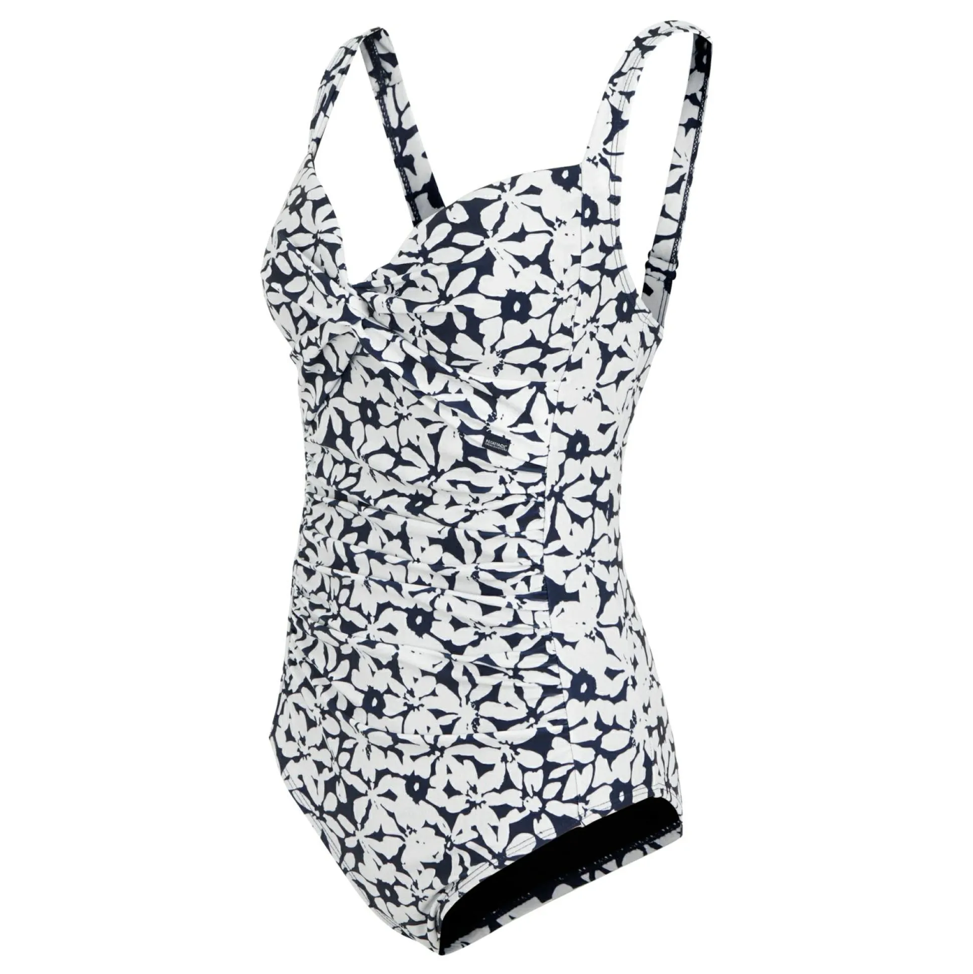 Women's Sakari Tummy Control Costume | Navy White Large Floral