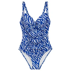 Women's Sakari Tummy Control Costume | Brightest Blue Abstract Print