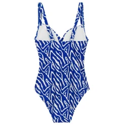 Women's Sakari Tummy Control Costume | Brightest Blue Abstract Print