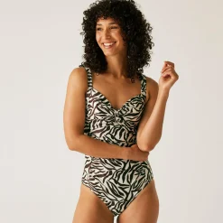Women's Sakari Tummy Control Costume | Tonal Zebra Print