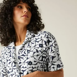Women's Salise Lightweight Shirt | Navy White Large Floral
