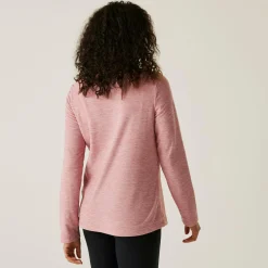 Women's Sweethart Marl Half Zip Fleece | Dusty Rose