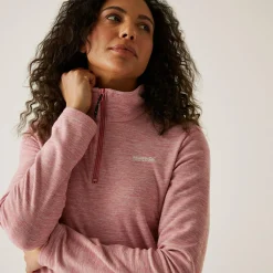 Women's Sweethart Marl Half Zip Fleece | Dusty Rose