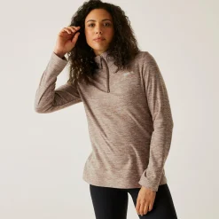 Women's Sweethart Marl Half Zip Fleece | Brown