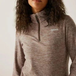 Women's Sweethart Marl Half Zip Fleece | Brown