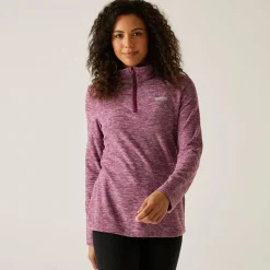 Women's Sweethart Marl Half Zip Fleece | Dark Pimento