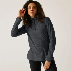Women's Sweethart Marl Half Zip Fleece | Seal Grey