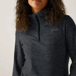 Women's Sweethart Marl Half Zip Fleece | Seal Grey