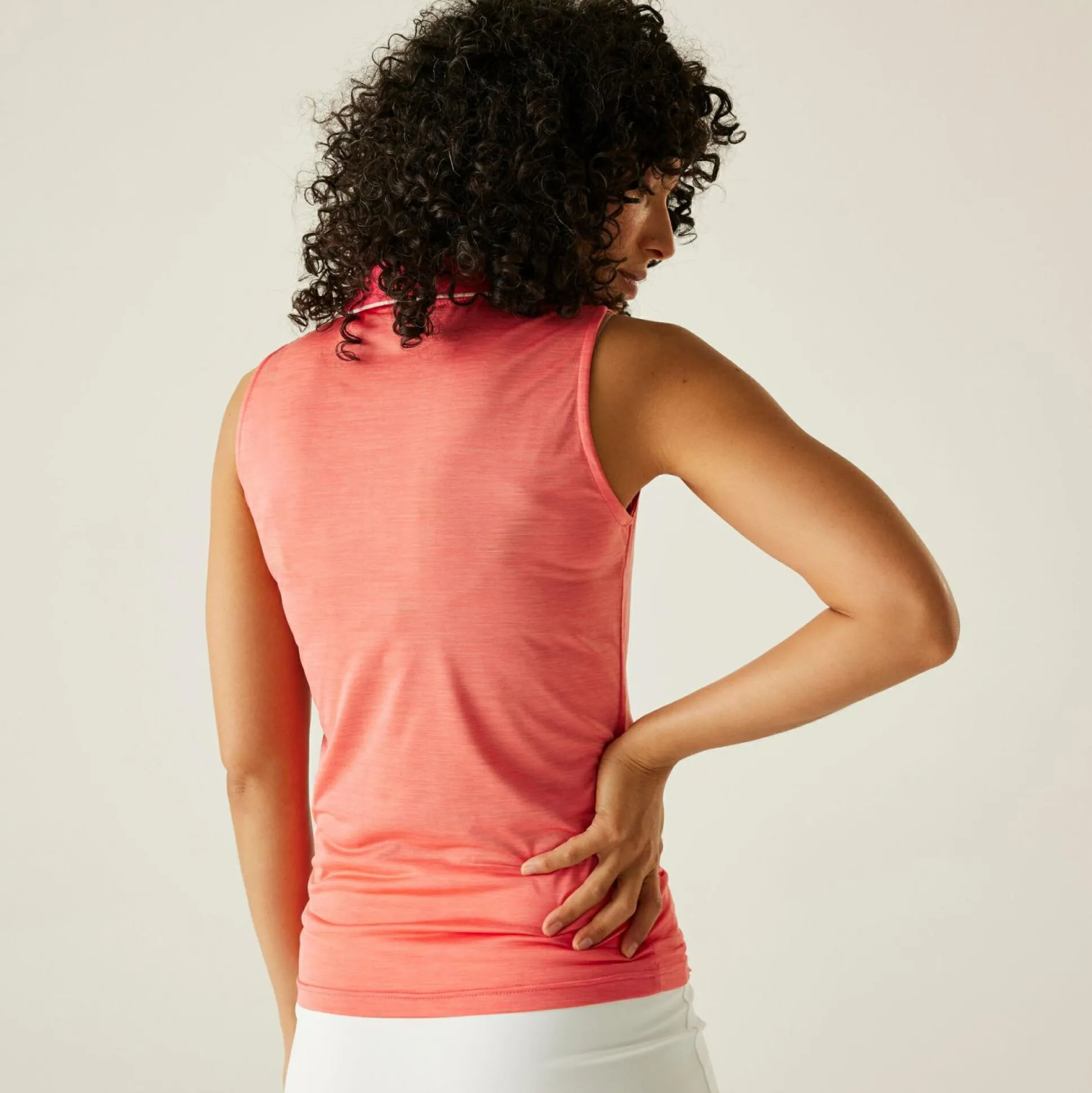 Women's Tima II Polo Vest Top | Peach Bloom