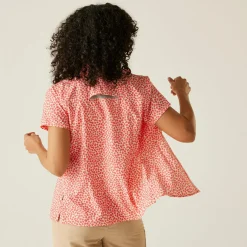 Women's Travel Packaway Short Sleeve Shirt | Light Vanilla Floral Print