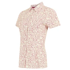 Women's Travel Packaway Short Sleeve Shirt | Light Vanilla Floral Print