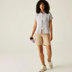 Women's Travel Packaway Short Sleeve Shirt | Lilac Hint Meadow Print