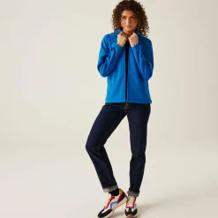 Women's Uproar Interactive Softshell Jacket | Oxford Blue Seal Grey