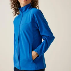Women's Uproar Interactive Softshell Jacket | Oxford Blue Seal Grey