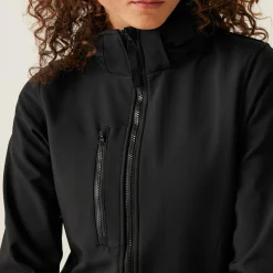 Women's Venturer 3-layer Printable Hooded Softshell Jacket | Black