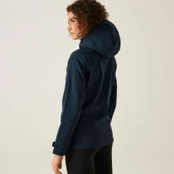 Women's Venturer 3-layer Printable Hooded Softshell Jacket | Navy French Blue