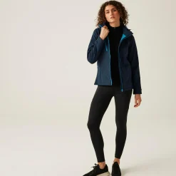 Women's Venturer 3-layer Printable Hooded Softshell Jacket | Navy French Blue