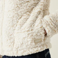 Women's Zelpha Fluffy Hooded Fleece | Light Vanilla