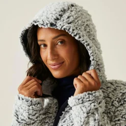 Women's Zelpha Fluffy Hooded Fleece | Navy